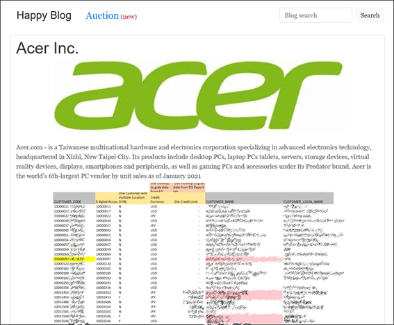 datos acer